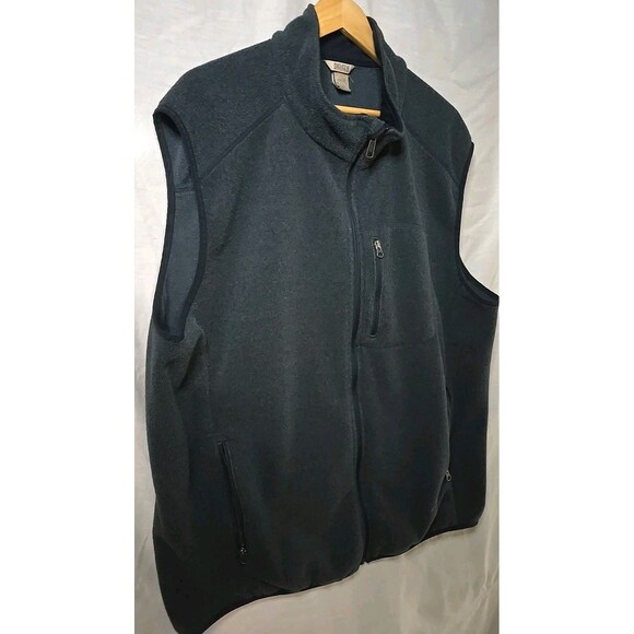 Duluth Trading Co Fleece Full Zip Vest, Men's Sz 2XL/Tall, Gray/Charcoal - Picture 2 of 9